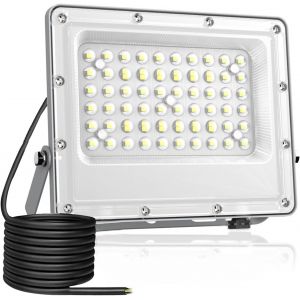 Kalanka-Spot Led Ext&eacute;rieur 50w, 5000lm Projecteur Led Ext&eacute;rieur,72 Leds Ip65 Luminaire Exterieur Etanche,6500k Blanc Froid Eclairage Exterieur Murale Pour Cour,Jardin,Garage,Terrasse,Entr&eacute;e - Neuf