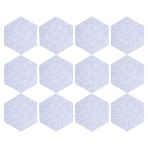 Kit de 12 panneaux d'absorption acoustique hexagonaux en mousse insonorisante pour la maison (gris) - Neuf