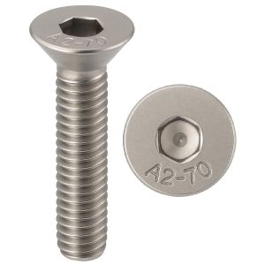 CHECARZHN--NO1-Vis Inox M5X25 Mm Tête Fraisée Btr Ø 5X25 Mm | Vis M5 X 25Mm Fhc À 6 Pans Creux (Clé Allen) | Acier Inoxydable A2-70 (V2A/304) | Iso 10642 / Din 7991 Lot De 5 Pcs - - Neuf