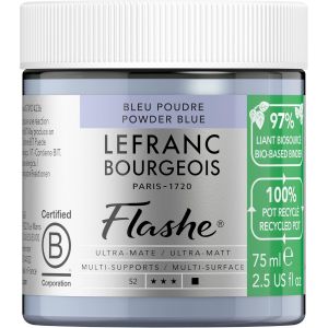 Flashe Bio Based Peinture Acrylique Pot De 75ml Bleu Poudre Série 2 - Neuf