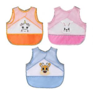Bavoir D'alimentation Pour B&eacute;b&eacute; (Paquet De 3) Bavoirs Pour Tout-Petits / B&eacute;b&eacute;s Pour Manger. Imperm&eacute;able,R&eacute;glable,Plastron Imperm&eacute;able Pour Enfants - Neuf