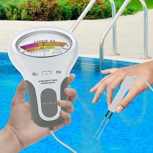 Analyseur de qualit&eacute; de l'eau, testeur num&eacute;rique de chlore et de pH (Cl2) pour piscines et spas avec sonde pour piscines r&eacute;sidentielles ou spas. - Neuf