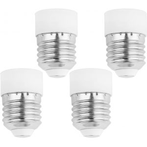 Kal-Douille Adaptateur E27 Vers E14, Adaptateurs De Conversion Pour Passer De E27 À E14, Ac 220-240v, Douille Plastique Pour Recycler L`Ampoule Petite Culot E14, Lot De 4 - Neuf
