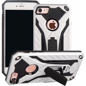 Eryi-Coque Pour Iphone 8/Iphone 7 Bumper Etui De Protection Antichoc Anti-Rayure Dur Pc Case Couverture En Silicone Souple Impact Et Support Kickstand Pour Apple Iphone 8/Iphone 7 (Argent) - Neuf