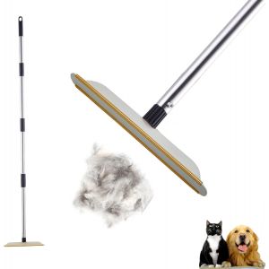 Fchhk-Râteau À Tapis Pour Épilation D'animaux Domestiques - Manche 152,4 Cm, Grattoir À Peluches Pour Canapé, Poils De Chien, Chat - Balai Réutilisable Pour Meubles De Voiture - Neuf