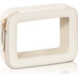 Trousse De Maquillage Transparente &Eacute;tui Cosm&eacute;tique Pour Femme Trousse De Toilette Imperm&eacute;able Pour Voyages Essentiels Et Organisateur De Voiture (Beige) - Neuf