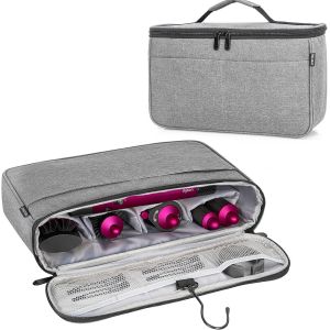 Sac De Rangement De Voyage Compatible Avec Airwrap Styler, Organ Ur De Voyage Portable Pour Bigoudi Et Fixation Avec Plusieurs Poches, Gris, Organ Ur De Sac - Neuf