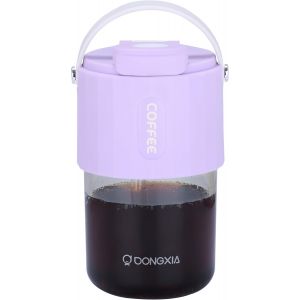 Kalanka-Mug Paille Violette En Plastique Avec Couvercle - Gobelet 400 Ml Sans Bpa - Anti-Fuite &iquest;&iquest; Paroi &iquest;&iquest;Paisse Pour Caf&iquest;&iquest; Glac&iquest;&iquest;, Th&iquest;&iquest;, Jus, Eau & Boissons Chaudes Ou Froides - Neuf