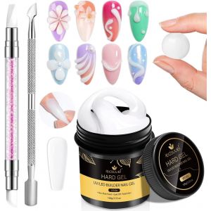 Kal-Gel 3d Nail Art Blanc -100g Glue Dur Grande Capacité Pour Extensions D'ongles, Gel Construction Ongle Uv Kit De Colle Non Collante Sculpture À La Main Pour Manucure Salon Décora Diy -3,5 Oz - Neuf