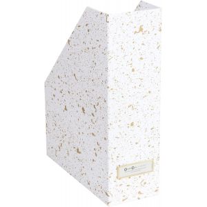 Trieur Pour Journaux Avec &Eacute;tiquette De Marquage &iquest; Organiseur Pratique En Panneau De Fibres Et Papier &iquest; Porte-Journaux Pour Dossiers, Documents Ou Journaux &iquest; Noir Mouchet&eacute; - Neuf