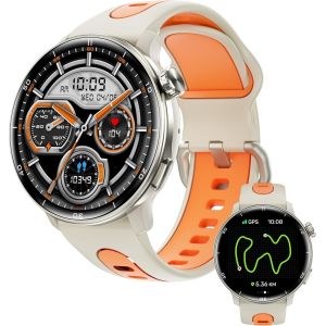Aiek Montre Intelligente Gps, Montre De Course Pour Homme Et Femme, Écran Amoled De 3,6 Cm, Boussole, Appel Bluetooth, Étanchéité Ip68, Fréquence Cardiaque, Montres Connectées Militaires D'extérieur - Neuf