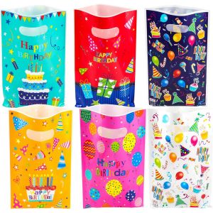 Mevronisshop-Lot De 30 Sachet Anniversaire Enfant, Sac Cadeau Anniversaire Enfant, Sachet Bonbon Garcon Et Filles, Pochette Biscuit Bonbon Sac Cadeau Pour F&ecirc;te No&euml;l - Neuf