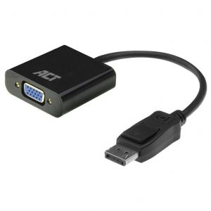 ACT AC7515 c&acirc;ble vid&eacute;o et adaptateur 0,15 m DisplayPort VGA (D-Sub) Noir - Neuf
