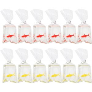 Ytseazn-12pcs Breloques De Sac D'eau De Poisson Rouge Pendentifs Forme De Poisson Rouge En Résine Pendentif De Bijoux De Ppoisson Pour Bricolage Faisant Des Accessoires De Bijoux - Neuf