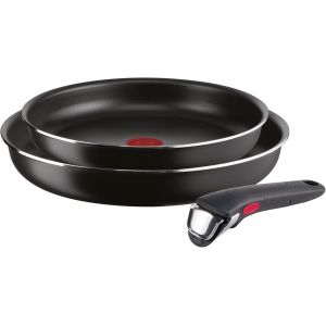 Chenquansarl-Ingenioessentialplussetdecasserolesetpolesantiadhsivesenaluminiumpourgazetfour3picespoles24et28cmetpoigneamovible - Neuf