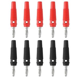 10Pcs 32A Vis à courant élevé 4mm Fiches bananes Connecteur empilable mâle Adaptateur de câble de haut-parleur 4mm Fiches bananes à courant élevé - Neuf
