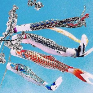 5 pcs carpe japonaise manche &agrave; air banderoles poisson drapeau cerf-volant carpe japonaise-GOOD - Neuf