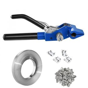 Kit de Cerclage-Duoku-Acier Inoxydable 304 de 100 Pieds de Longueur, 100 Joints Métalliques-pour L'emballage et L'expédition - Neuf