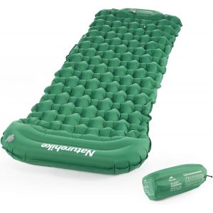 Letnerny-Matelas De Camping Autogonflant 6,5cm Matelas Gonflable &Eacute;pais Avec Oreiller Ultra L&eacute;ger Pliable Tapis De Camping Ext&eacute;rieur Tapis De Couchage Avec Pompe &Agrave; Pied (Vert) - Neuf