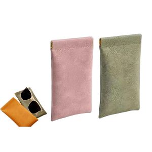 Lot De 2 Pochettes De Rangement Portables En Cuir Pour Lunettes De Soleil. - Neuf