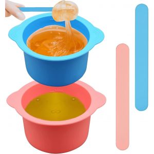 2 Pi&egrave;ces Pot De Chauffe-Cire Rempla&ccedil;able Pot En Silicone Amovible Bol D'&eacute;pilation &Agrave; La Cire Pour Machine D'epilation Cheveux Accessoire D'&eacute;pilation &Agrave; La Maison - Neuf