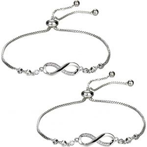 Eryi-2 Pcs Bracelet Amitié Bracelet Bracelet D'amitié Réglable Pour Noël Saint Valentin Fête Des Mères,Best Friends Bracelet En Commun - Neuf