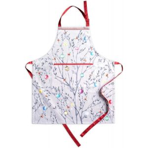 Tianyi-Maison D'hermine Tablier 100% Coton, 1 Pièce, Tour De Cou Réglable, Avec Poche Centrale Et Longs Liens Pour Femmes, Hommes Et Chefs - Neuf