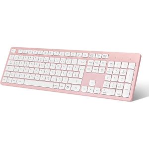 K786 Clavier Sans Fil Qwertz - Disposition Allemande - Port Usb - 2,4 Ghz - Clavier Sans Fil Avec Touches Multim&eacute;dia - Taille Naturelle - Compatible Avec Pc, Ordinateur, Ordinateur Portable - Neuf