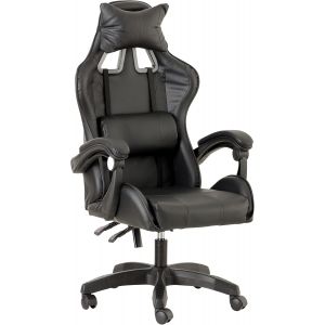 SUBZONAL-Chaise de Gaming, Chase de Jeux Ergonomique Chaise de Bureau avec Confortable Dossier r&eacute;glable, Appui-t&ecirc;te et Soutien Lombaire, Noir - Neuf