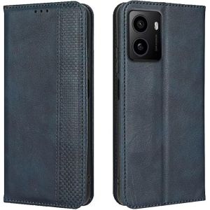 Kal-Coque Pour Hmd Pulse/Hmd Pulse+ (6.65"" Inches), Etui Flip Folio En Cuir Pu Avec Interrupteur Magnétique, [3 Fentes Pour Cartes] [1 Portefeuille] Housse - Bleu - Neuf