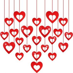 40 décorations pour la Saint Valentin en forme de c?ur, la pendaison pour les mariages, les anniversaires, les anniversaires et les fêtes de fin d'année - Neuf