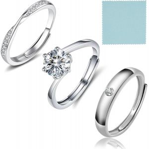 Kahfl-Bagues 3pcs Pour Les Femmes,Bagues De Pouce Réglables,Bague En Argent Pour Les Femmes Cadeaux De Bijoux. - Neuf
