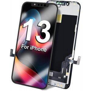 KALANKA-Écran pour iPhone 13, 6,1-Pouce Écran FHD et Remplacement Touch Screen True Tone Programmable, Face ID Compatible avec A2482/ A2631/ A2634/ A2635/ A2633 - Neuf