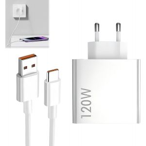 LORANKA-120W Chargeur Telephone avec 6A C&acirc;ble USB C de 1m, Chargeur pour Charge Rapide pour 14 Ultra/11T Pro/12T Pro/12T/13 Pro/13 Lite/13/12/12X/Note 12Pro/X6Pro X4 X6 - Neuf