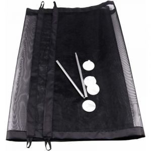 Barrière De Sécurité Extensible Pour Chien, Barrière De Sécurité Rétractable, Filet De Sécurité Pour Escaliers, Pour Chiens, Chats, Bébés, Animaux Domestiques, Noir (110 X 72 Cm) - Neuf