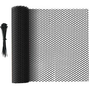 Asfasfq-Clôture En Maille Plastique Noir, 15 M X 40 Cm, Filet Polyvalent Pour Protection Des Arbres, Barrière Pour Chats, Chiens, Lapins Et Plantes - Neuf