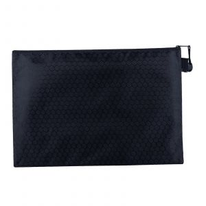 Porte-documents B5 a fermeture eclair, en tissu Oxford, portable et resistant, pour documents professionnels, noir. - Neuf