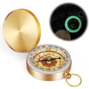 Compass Portable En M&eacute;tal Boussole Randonn&eacute;e Camping Boussole En M&eacute;tal Boussole De Survie Fluorescente Boussole Waterproof Portable Enfant Boussole Enfant Pour Survie En Camping,Randonn&eacute;e En Plein Ai - Neuf