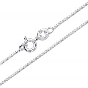 Kal-Chaîne En Argent Sterling 925 Massif Pour Femme Et Homme | Chaîne Fine Et Délicate U2013 Maille Carrée Gourmette Singapour Perlée Serpent Trombone 40/45/50/55/60 Cm - Neuf
