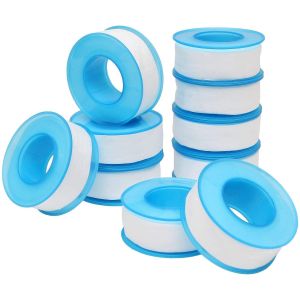 Lot de 10 Teflon Ruban Plomberie-Ruban Teflon Etancheite 18MM x 20M,Rubans d'&eacute;tanch&eacute;it&eacute; PTFE Blancs pour Tuyaux T&ecirc;te de Douche Scellant de Tuyaux Plombiers - Neuf