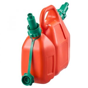 Bidon Essence 6 L-Duoku-avec Bec Verseur-R&eacute;cipient Huile 1,9 L-D&eacute;bit Maximal 5,5 L/min-Compact et Portable-Rouge - Neuf