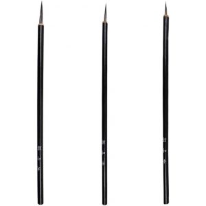 Chenquansarl-Lot De 3 Pinceaux Ronds Pour Aquarelle, Peinture &Agrave; L'encre, Calligraphie, 3 Tailles, Pinceau De Peinture, Pinceau De Dessin, Pinceau Sumi, Manche En Bois Pour D&eacute;butants - Neuf
