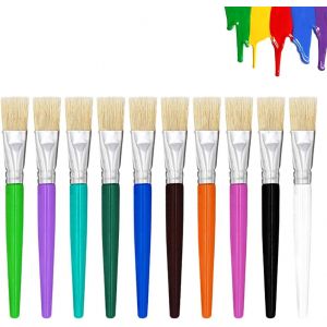 ChenQuanSarl-10 Pi&egrave;ces Peinture Pour Enfants B&eacute;b&eacute;, 15.5Cm Kits &Eacute;ponge s De Peinture Enfant, Pinceaux Peinture Enfant Color&eacute; Pour Peinture Acrylique, Peinture &Agrave; L'Huile, Aquarelle,D&eacute;butants Artiste Di - Neuf