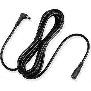 9.8ft DC rallonge 5.5mm X 2.1mm 90degree Angle Droit mâle Femelle câble d'alimentation 18awg pour CCTV sécurité Surveillance intérieure Caméra IP Bande LED, Voiture, etc (Noir) - Neuf