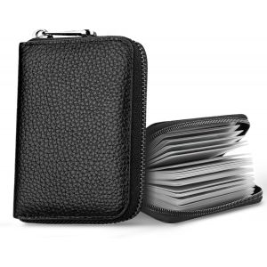 CAUC-Porte Cartes pour Homme et Femme,Porte Carte bancaire Portefeuilles,Cartes en Cuir RFID Porte-Cartes,Protection RFID Contre la fraude / la d&eacute;magn&eacute;tisation, Contient Jusqu'&agrave; 20 Cartes pour ID/Ban - Neuf