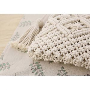 Sac &agrave; main d'&eacute;t&eacute; vintage ajour&eacute; tendance, pochette boh&egrave;me &eacute;l&eacute;gante en coton - Neuf