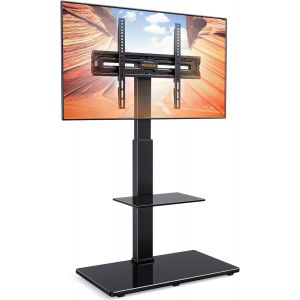 Ulteronixshop-PERLEGEAR Support TV au sol pour t&eacute;l&eacute;viseurs 30-70 pouces jusqu'&agrave; 50 kg avec inclinaison, support tv sur pied avec pivotement &agrave; 80 degr&eacute;s, &eacute;tag&egrave;re ajustable supportant jusqu'&agrave; 10kg, Max - Neuf