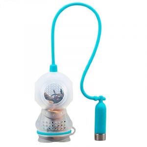 Passoire À Thé En Silicone Bleu, Passoire À Thé En Forme De Plongée, Filtre À Thé, Infuseur À Thé En Silicone, Cadeau - Neuf