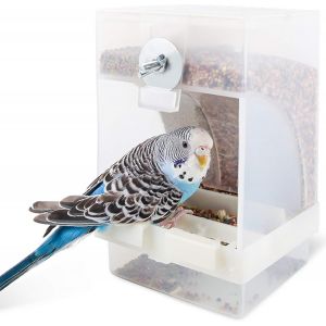 Mangeoire À Oiseaux Transparente, Station D'alimentation Automatique Pour Oiseaux Pouvant Être Suspendue 16 X 10 X 9,5 Cm, Grande Capacité Pouvant Stocker Suffisamment De Nourriture Pendant 15 Jours. - Neuf