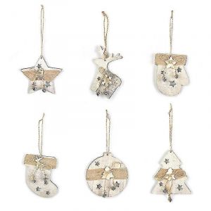 Ornements en bois suspendus de Noël,pour les décorations d'arbre de Noël,Décor de fête,Noël - Neuf